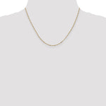 14k 1.25mm Flat Figaro Pendant Chain - Product Photo