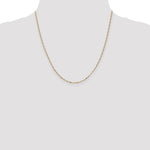 14k 1.25mm Flat Figaro Pendant Chain - Product Photo
