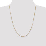 14k 1.25mm Flat Figaro Pendant Chain - Product Photo