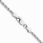 14K White Gold 2.25 mm Parisian Wheat Chain Necklace 16"-24" - Product Photo