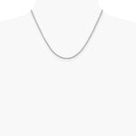 14K White Gold 2.25 mm Parisian Wheat Chain Necklace 16"-24" - Product Photo