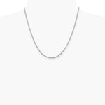 14K White Gold 2.25 mm Parisian Wheat Chain Necklace 16"-24" - Product Photo