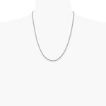 14K White Gold 2.25 mm Parisian Wheat Chain Necklace 16"-24" - Product Photo