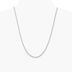 14K White Gold 2.25 mm Parisian Wheat Chain Necklace 16"-24" - Product Photo
