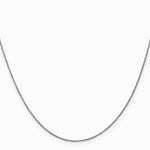 14K White Gold .9mm Cable with Lobster Clasp Chain Necklace 14"-24" - Product Photo