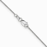 14K White Gold .9mm Cable with Lobster Clasp Chain Necklace 14"-24" - Product Photo