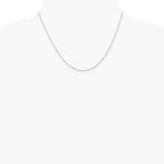 14K White Gold .9mm Cable with Lobster Clasp Chain Necklace 14"-24" - Product Photo