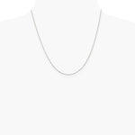 14K White Gold .9mm Cable with Lobster Clasp Chain Necklace 14"-24" - Product Photo