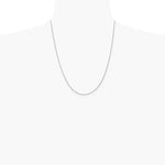 14K White Gold .9mm Cable with Lobster Clasp Chain Necklace 14"-24" - Product Photo