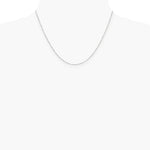 14K White Gold 1.2mm Diamond-Cut Beaded Pendant Chain Necklace 14"-24" - Product Photo