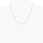 14K White Gold 1.2mm Diamond-Cut Beaded Pendant Chain Necklace 14"-24" - Product Photo