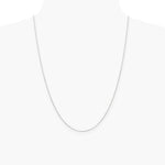 14K White Gold 1.2mm Diamond-Cut Beaded Pendant Chain Necklace 14"-24" - Product Photo