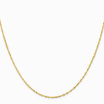 14K Yellow Gold 1.10mm Singapore Chain Necklace 14"-30" - Product Photo