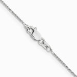 14K White Gold .85mm Spiga Chain Necklace 14"-30" - Product Photo