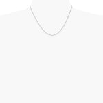 14K White Gold .85mm Spiga Chain Necklace 14"-30" - Product Photo