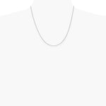 14K White Gold .85mm Spiga Chain Necklace 14"-30" - Product Photo