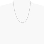 14K White Gold .85mm Spiga Chain Necklace 14"-30" - Product Photo