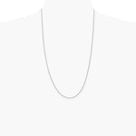 14K White Gold .85mm Spiga Chain Necklace 14"-30" - Product Photo