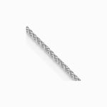 14K White Gold .85mm Spiga Chain Necklace 14"-30" - Product Photo
