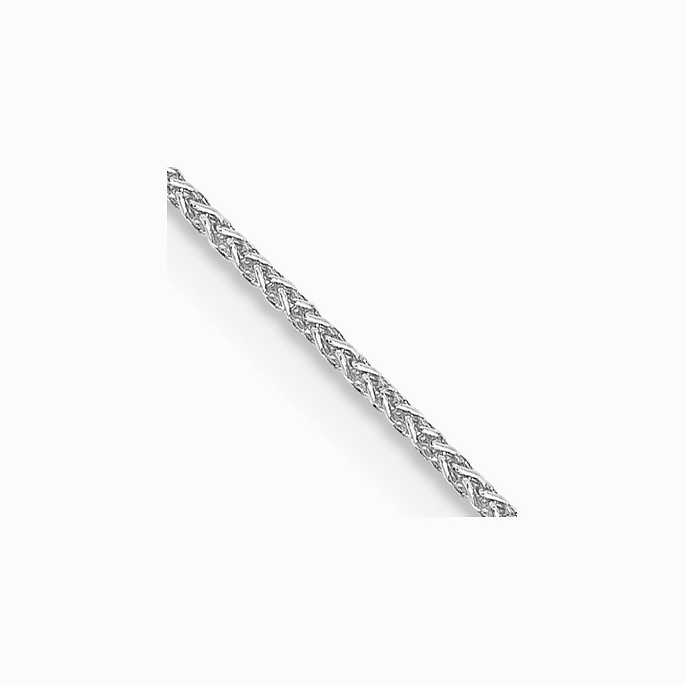 14K White Gold .85mm Spiga Chain Necklace 14"-30" - Product Photo
