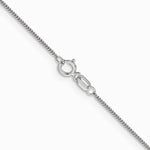 14K White Gold .9mm Curb Pendant Chain Necklace 16"-24" - Product Photo
