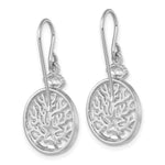Sterling Silver Rhodium-Plated Starfish & Scallop Shell Reef Dangle Earring - Product Photo