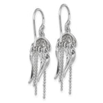 Sterling Silver Rhodium-plated Polished Moveable Jellyfish Dangle Earrings - Product Photo