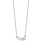 Sterling Silver Rhodium-Plated Anchor & Eternity Symbol 17 +1in Necklace - Product Photo