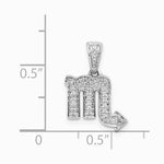 14K White Gold Diamond Scorpio Zodiac Pendant - Product Photo