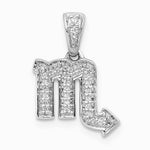 14K White Gold Diamond Scorpio Zodiac Pendant - Product Photo