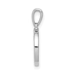 14k White Gold Diamond Paw Print in Circle Pendant - Product Photo
