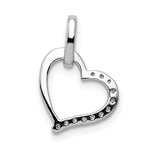 14k White Gold 1/15ct. Diamond Heart Pendant - Product Photo