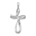 14K White Gold 1/5ct. Diamond Cross Pendant - Product Photo