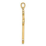 14K Yellow Gold 1/4ct. Diamond Cross Pendant - Product Photo