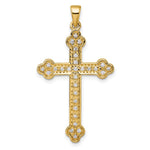 14K Yellow Gold 1/4ct. Diamond Cross Pendant - Product Photo