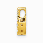 14K Yellow Gold Diamond Letter J Initial Charm - Product Photo