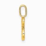 14K Yellow Gold Diamond Letter B Initial Pendant - Product Photo