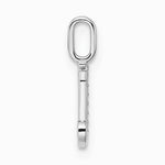 14K White Gold Diamond Letter J Initial Pendant - Product Photo