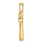 14K Yellow Gold Polished Diamond Cross Chain Slide - Product Photo