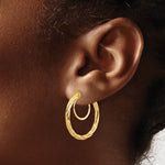 14K Twisted Non-pierced Hoop Earrings - Product Photo