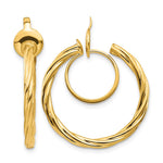 14K Twisted Non-pierced Hoop Earrings - Product Photo