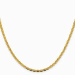 14K Tri-Color 2.75mm Tri-color Gold Pavé Valentino Chain Necklace 16"-26" - Product Photo