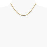14K Tri-Color 2.75mm Tri-color Gold Pavé Valentino Chain Necklace 16"-26" - Product Photo