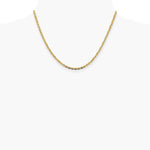 14K Tri-Color 2.75mm Tri-color Gold Pavé Valentino Chain Necklace 16"-26" - Product Photo