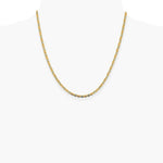 14K Tri-Color 2.75mm Tri-color Gold Pavé Valentino Chain Necklace 16"-26" - Product Photo