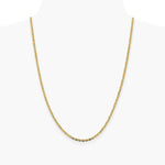 14K Tri-Color 2.75mm Tri-color Gold Pavé Valentino Chain Necklace 16"-26" - Product Photo