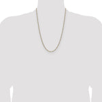 14k 2.3mm Semi-solid with Rhodium PavÃ© Figaro Chain - Product Photo