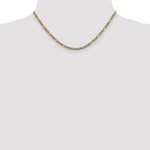 14k 3.2mm Semi-solid with Rhodium PavÃ© Figaro Chain - Product Photo