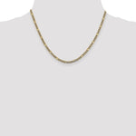 14k 3.2mm Semi-solid with Rhodium PavÃ© Figaro Chain - Product Photo