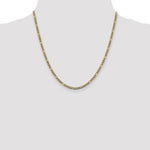 14k 3.2mm Semi-solid with Rhodium PavÃ© Figaro Chain - Product Photo
